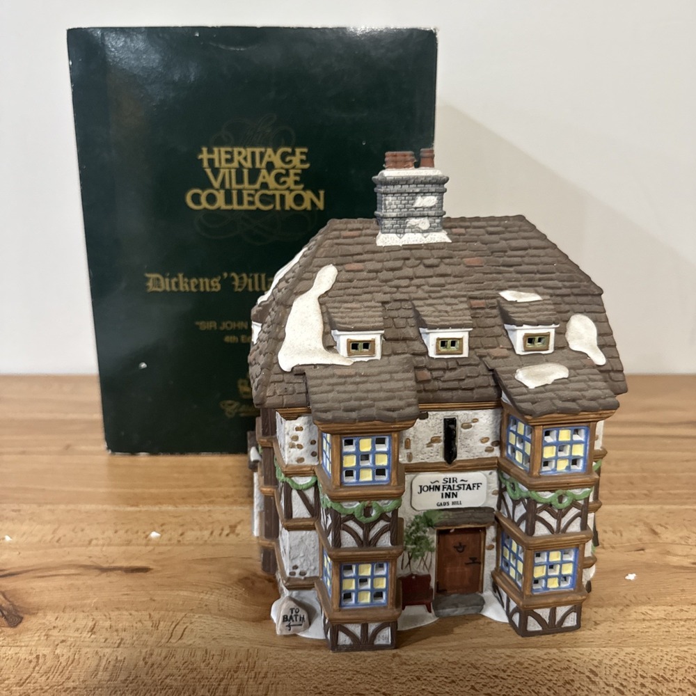 Dept 56 Heritage Village Collection "Sir John Falstaff Inn 4th Edition 1995